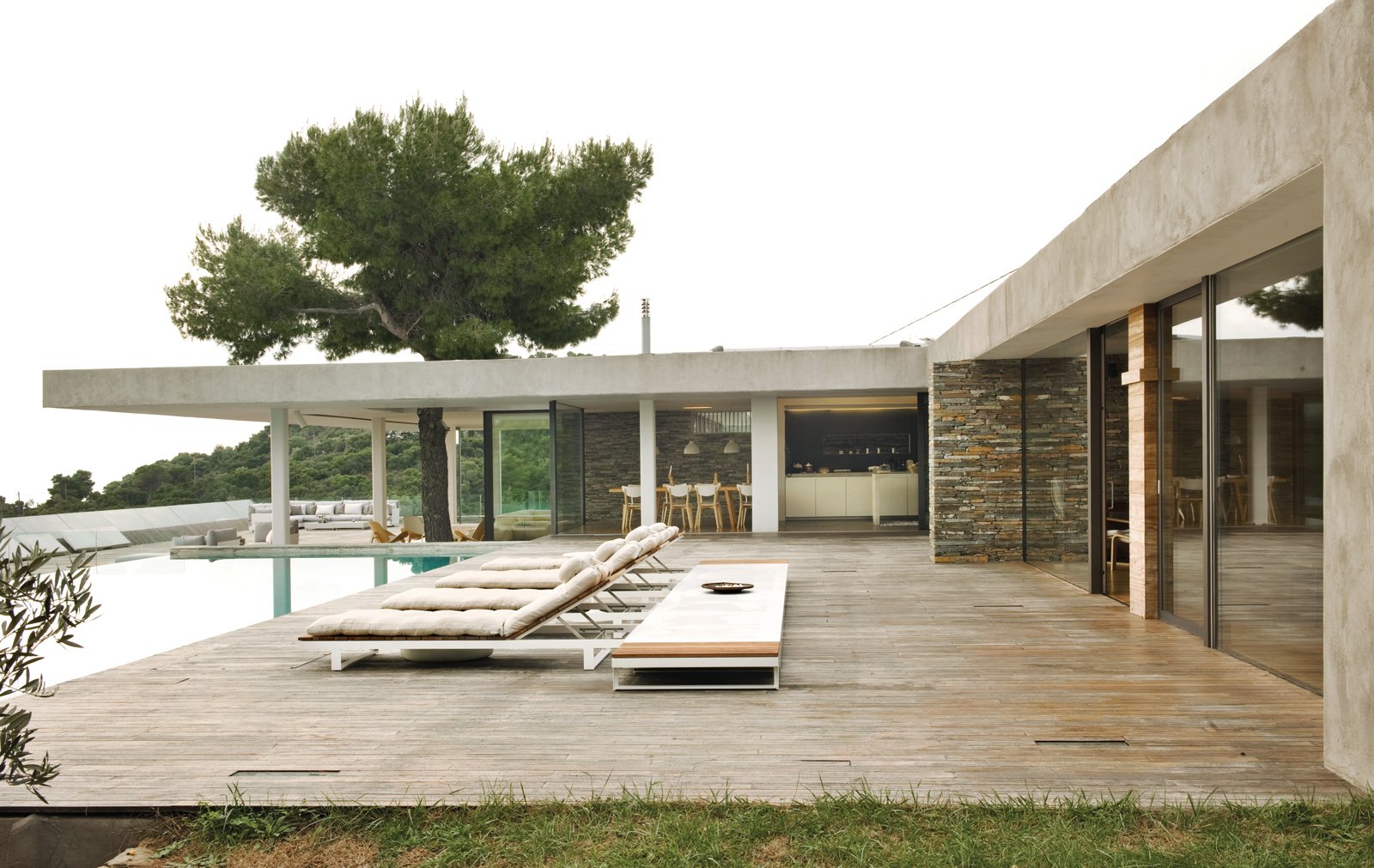 #beachhouses #exterior #outside #lounge #pool #stone #island #Aegean #Skiathos #Greece