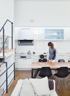 Called the "LDK," for living, dining, and kitchen, the space is flexible—a blend of Western loft life and traditional Japanese homes, where rooms are multipurpose.