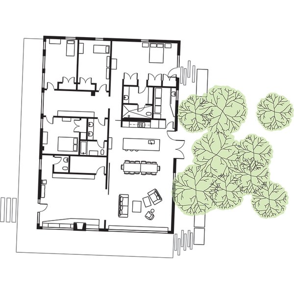 Family-Friendly Renovation of a Brick Warehouse in Alabama - Photo 8 of 13 -