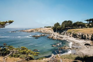 The view from Gabriel Ramirez’s property in Sea Ranch, California, where meadow grasses and cypress trees give way to craggy cliffs and the lapping Pacific Ocean. His house joins those that a cohort of forward-thinking architects built along this stretch of coast in the 1960s.