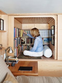8 Modern Paneled Rooms - Photo 2 of 8 - Faced with the challenge of a diminutive New York apartment in desperate need of a refresh, architect Tim Seggerman went straight to his toolbox to craft a Nakashima-inspired interior. Photo by David Engelhardt.