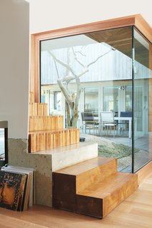 The courtyard offers a glimpse of nature from nearly every angle, including up.