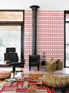"In the colder months we snuggle up in front of the wood stove and look out to the adjoining farms," <br><br>says Horne. As exemplified by the floor plan, the modules were designed "to keep some flexibility <br><br>in how the house was used and were also a response to the site itself," she says.