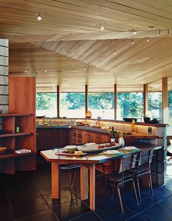 The Midcentury Home That Maintains Its Quirkiness After All These Years - Photo 2 of 9 - MAP restored the original kitchen cabinetry; the faucet is from Arwa.