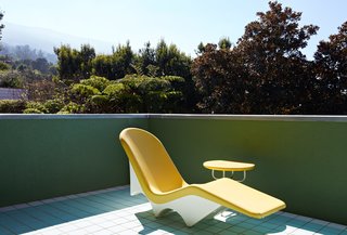 Thank Sottsass for the Most Memphis House Imaginable - Photo 14 of 14 - A vintage chaise lounge on the upper floor patio is one of few unnamed designs to be found throughout the residence.