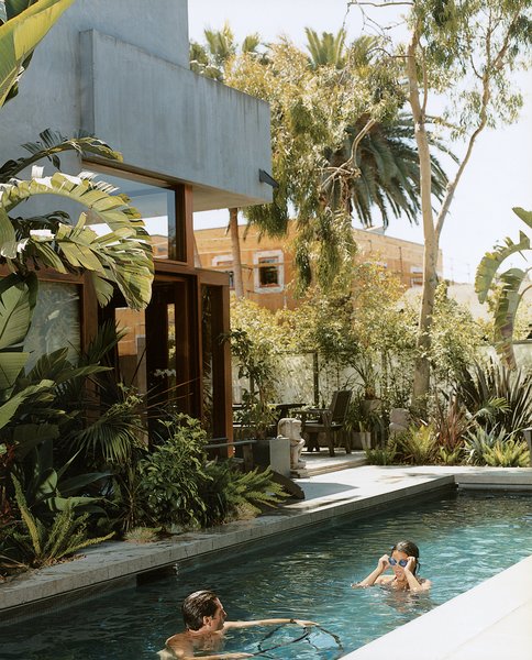 Sustainability in Stages - Photo 4 of 6 - Sophie and Colin enjoy their new pool, the only non-solar-powered portion of their home in Venice, California, created by their father, architect David Hertz. Read the full article here.
