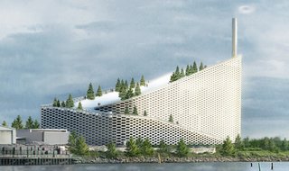 When it is up and running, the $650 million Amager Bakke plant will have the capacity to burn up to 400,000 tons of garbage each year, producing enough heat and electricity for about 150,000 households. Image courtesy of the Bjarke Ingels Group.