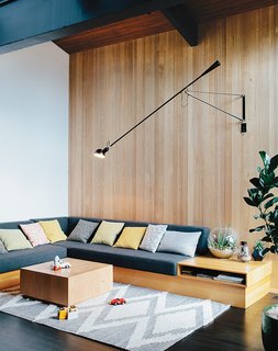 Helgerson's team also worked on the renovation of a Saul Zaik house in Portland, covered in Dwell's March 2015 issue. The custom sofa in the living room complements the clean lines and warm woods that define the structure.