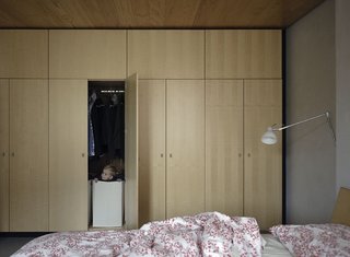 Family Home Renovation in Brooklyn - Photo 21 of 28 - Paul finds a hiding place amongst the bedroom built-ins.