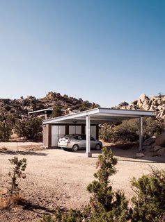 The carport stands apart from the home and is topped with Solar World’s Sun Module photovoltaic panels. McAdam and Smith have grown quite used to their small electric bills.