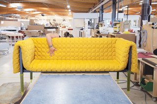 Calcott's first assignment for Dwell was a story about the Ligne Roset Factory.