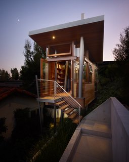 An Atypical Tree House - Photo 4 of 11 - A mere 172 square feet, the tree house in the hills of Brentwood in Los Angeles was designed by Rockefeller Partners Architects, Inc. as a refuge, gallery and guest cottage.
