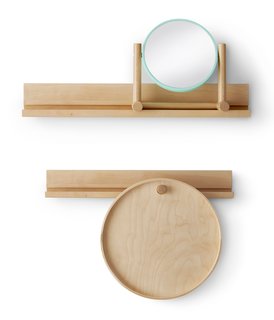 A wood wall system by IKEA.