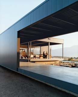 Leo Marmol of Marmol Radziner will be talking on the panel Prefab Goes Big on Friday. Here's his own prefab vacation house in the Coachella Valley from our story Desert Utopia. Photo by: Daniel Hennessy