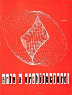 Arts & Archtitecture magazine cover by John Follis and James Reed, September 1953. Collection of Los Angeles Modern Auctions, reprinted courtesy of David Travers Associates/LACMA.