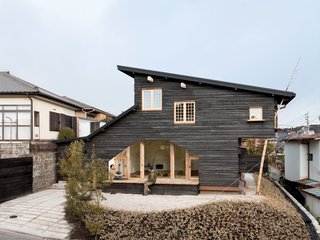 In Fujimori’s most recent project, Coal House, a tearoom protrudes from the second story, accessible from the exterior by a timber ladder that appears to pierce the roof and from the interior by a secret door in the master bedroom.