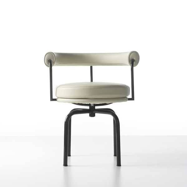 Swivel Chair (1928)Perriand’s spin on an office chair demonstrated her ability to integrate stark elements (the metal frame) while respecting the chair’s owner (cushions resting on coil springs). A wooden prototype Perriand developed while in what was then called Indo-China in 1943 was recently reissued by Cassina. Photo courtesy of Cassina.