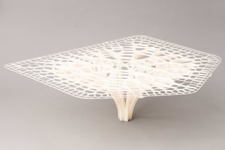 Table designed by Exploration Architecture with the BigRep Printer, based on the adaptive growth patterns of trees and bones.