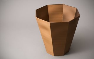 A solid bucket created with the BigRep Printer.