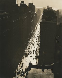 Street Photography of New York and Paris's Ghostly Past - Photo 3 of 10 - Berenice Abbott. Seventh Avenue, Looking South from 35th Street, December 5, 1935. Gelatin silver print; printed c.1935.