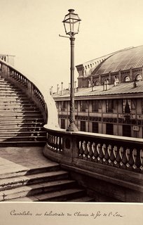 Street Photography of New York and Paris's Ghostly Past - Photo 6 of 10 - Charles Marville. Candelabre sur balustrade du Chemin de fer de l'Est, 1865-69. Albumen print from a wet-collodion negative; printed c.1865-69.