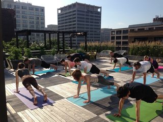 Innovative Workspaces Across Chicago - Photo 9 of 23 - Rooftop space at IDEO Chicago. The company's West Loop office, including this impressive deck for outdoor collaboration and entertaining, was built by architectural firm Perkins+Will in 2009.