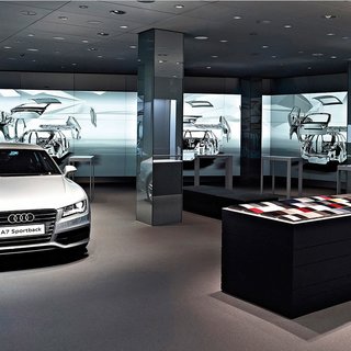 Mikal Hallstrup on the Design of Everyday Things - Photo 2 of 6 - Designit's Audi City model reimagines the auto showroom for a new generation of city dwellers. The brand's model range is rendered digitally, a space-saving move that allows the compact showrooms to double as a meeting room or exhbition space during off hours, or simply as a place for Audi fans to interact with the brand. After the first Audi City opened in London in 2012, Audi opened its second Audi City showroom in Beijing in 2013. Image courtesy of Designit.