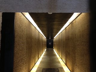 10 Inspiring Modern Memorials - Photo 6 of 10 - 6. Mémorial des Martyrs de la Déportation (Paris, France): Designed by Georges-Henri Pingusson<br><br>This claustrophobic concrete structure is lit by 200,000 glass crystals, symbolizing each Jewish deportee from Vichy France who was later killed at a concentration camp. Photo by Ted Drake.