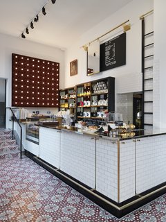 The Scandic Grand Central, Stockholm - Photo 12 of 12 - Here's the coffee bar. A cappuccino and super delicious chocolate/apricot/sesame shortbread cookie will set you back 45 SEK, or about $6.75. Even if you don't end up staying at the hotel while you're in Stockholm, definitely stop in for a coffee and marvel in the cafe's design. <br><br>Don't miss a word of Dwell! Download our FREE app from iTunes, friend us on Facebook, or follow us on Twitter!