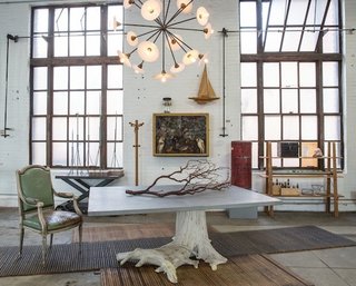 Philadelphia Design Hub: American Street Showroom - Photo 6 of 11 - Another gorgeous vignette in the showroom, showcasing some of the designers' custom work alongside found pieces.