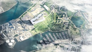 Topped with a ski slope, the Amager Bakke waste-to-energy plant will double as a tourist attraction when it opens in Copenhagen in 2017. Image courtesy of the Bjarke Ingels Group.