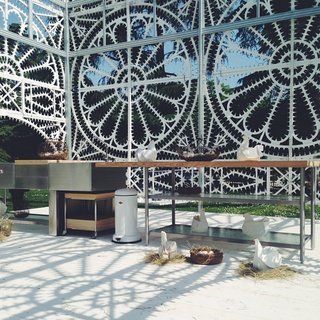 Milan Design Week: Day One - Photo 1 of 11 - Kicking off Milan Design Week with Piero Lissoni's new outdoor kitchen for Boffi.