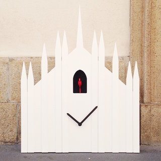Milan Design Week: Day One - Photo 8 of 11 - The Duomo Cuckoo Clock by Diamantini & Domeniconi, inspired by the Milan Cathedral, is on exhibit for Milan Design Week.