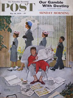 Design Classic: Eero Saarinen's Womb Chair - Photo 10 of 10 - Norman Rockwell's Saturday Evening Post cover featuring the Womb chair. Image courtesy of Saturday Evening Post.