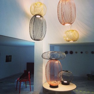 Milan Design Week: Day Two - Photo 1 of 14 - On Tuesday, Dwell hosted a party for Stephen Burks, whose new Man Made collection includes new mixed-metal pendants for Parachilna.
