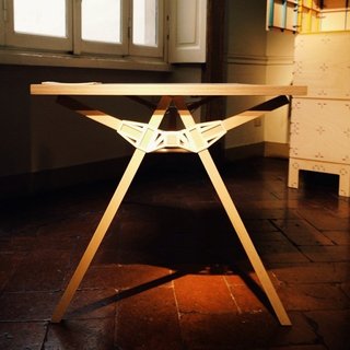 Milan Design Week: Day Two - Photo 4 of 14 - Studio Minale-Maeda's 3-D printed connector, called Keystone, holds this table together.