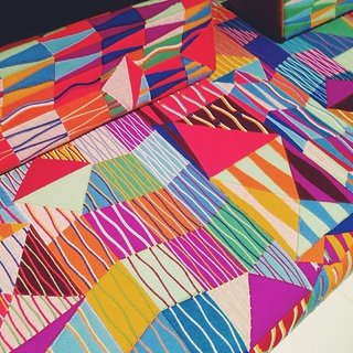 Milan Design Week: Day Two - Photo 14 of 14 - Bethan Laura Wood's quilt-style daybed uses Divina fabric by Kvadrat.