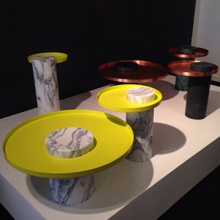 Milan Design Week: Day Three - Photo 7 of 8 - New marble Salute tables by Sebastian Herkner in La Chance's Brera showroom.