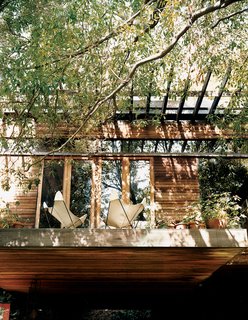 The terrace at the front of the house.