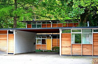 Max De Pree House<br><br>Designed in 1954, the Zeeland, Michigan home of Max De Pree—son of Herman Miller founder D.J. De Pree, and later the CEO—melded local style and history with Scandinavian cool, including a sleek vertical shape and a cedar exterior.<br><br>Photo credit: chicagogeek, via Creative Commons