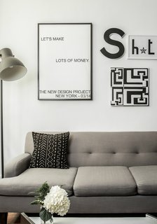 A Gut Renovation Transforms a Tiny Manhattan Apartment - Photo 2 of 8 - All of the artwork was created by the New Design Project. Photo by Alan Gastelum.