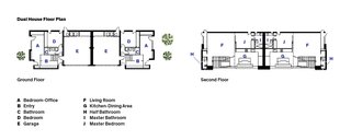 A Minimalist Duplex in Venice, California - Photo 9 of 9 - The floor plan of Dimster Architecture's Dual House in Venice, California.