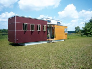 Andy Thomson’s miniHome takes cues from the trailer park (it’s mobile) but pushes a new aesthetic and uses sustainable building practices and materials.