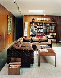 The playroom, lit by skylights, is now a reading and television space for North, whose children are now adults.