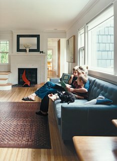 Minneapolis, MN - Photo 6 of 9 - The living room remains largely unchanged from when it was built in 1922.