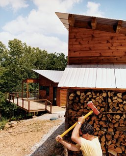 Part of the Plan - Photo 1 of 4 - Berryville, Arkansas, where Jelle Kiesling’s vacation house is located, may be the self-proclaimed turkey capital of America, but here he’s seen chopping wood—not getting ready for Thanksgiving.