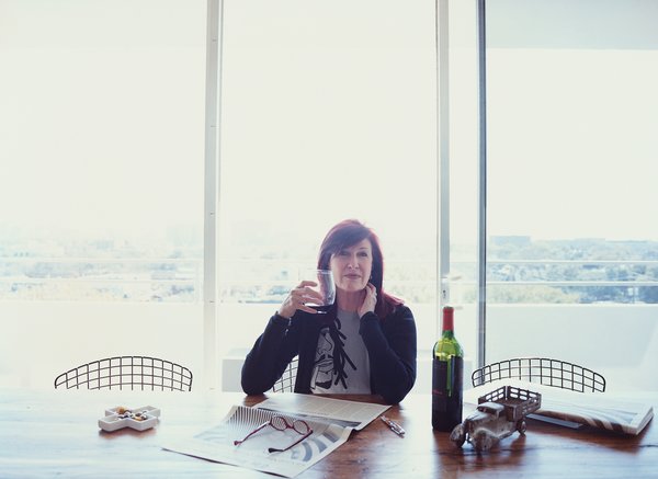Hill at her dining room table.