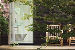 In keeping with the house's spirit, its master bath calls for a sense of adventure.