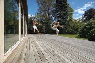 With a brood of energetic kids, the advantage of so much outdoor space is clear.