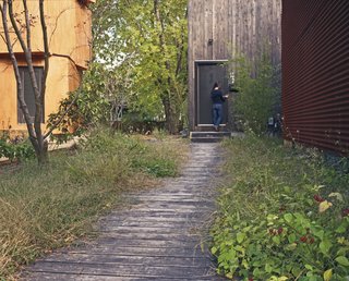 Four Houses and a Future - Photo 3 of 11 - The overgrown boardwalk leading up to Medium’s entrance feels more Martha’s Vineyard than North Cambridge.